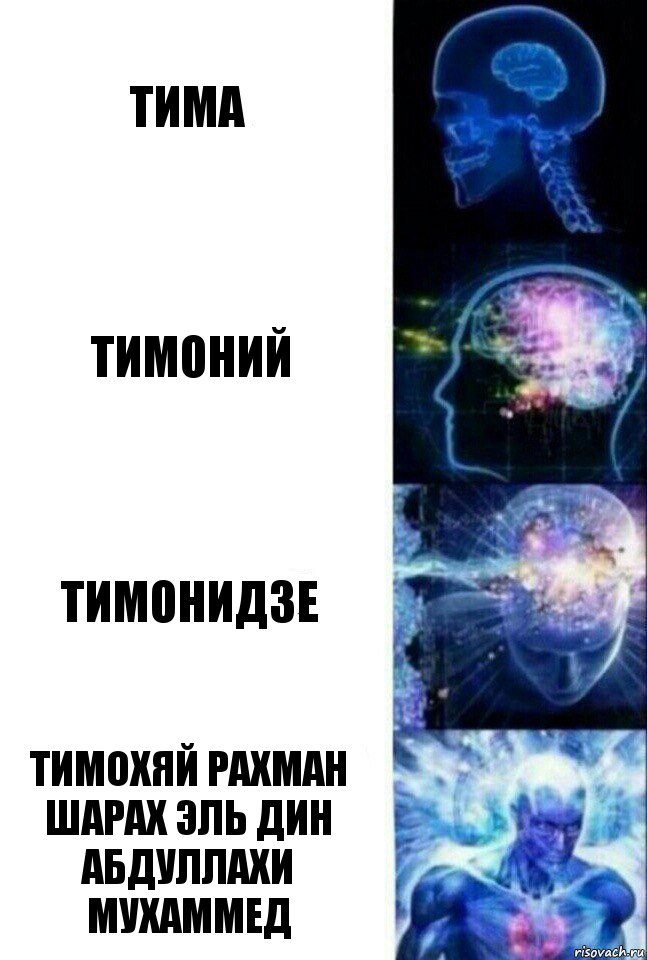 Тима Тимоний Тимонидзе Тимохяй Рахман Шарах Эль Дин Абдуллахи Мухаммед, Комикс  Сверхразум