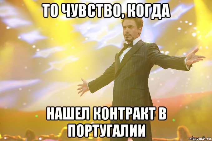 то чувство, когда нашел контракт в португалии, Мем Тони Старк (Роберт Дауни младший)