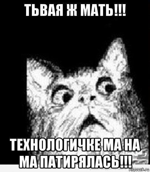 тьвая ж мать!!! технологичке ма на ма патирялась!!!