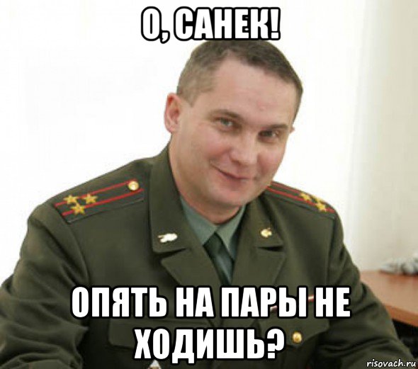 о, санек! опять на пары не ходишь?