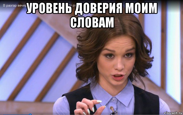 уровень доверия моим словам 