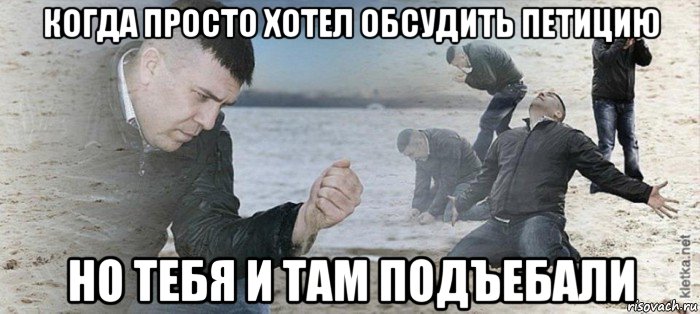 когда просто хотел обсудить петицию но тебя и там подъебали
