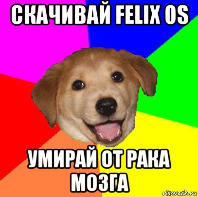 скачивай felix os умирай от рака мозга