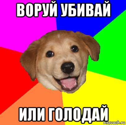 воруй убивай или голодай, Мем Advice Dog