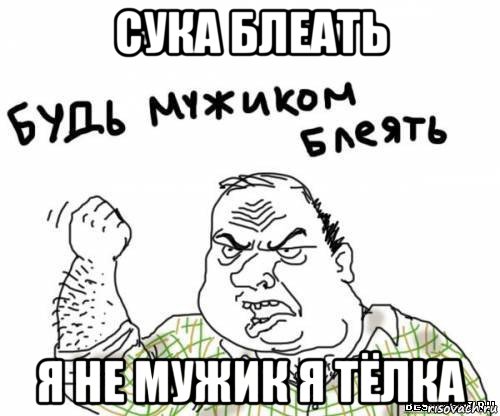 сука блеать я не мужик я тёлка, Мем блять