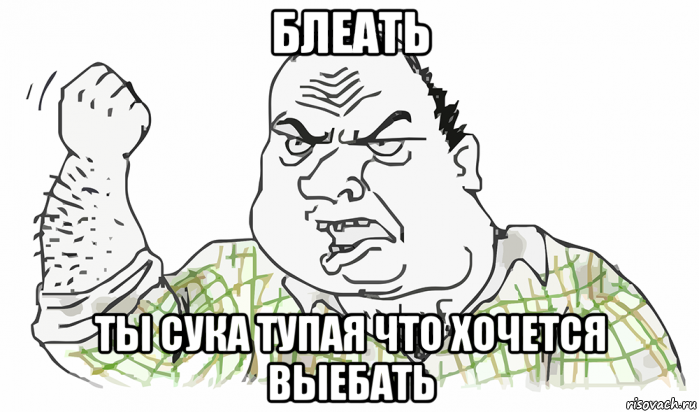 блеать ты сука тупая что хочется выебать, Мем Будь мужиком