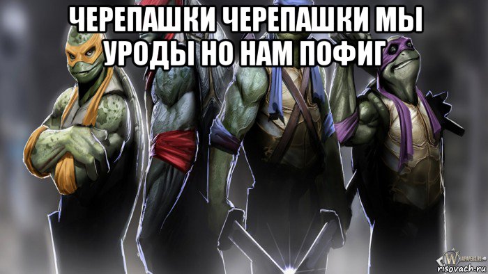 черепашки черепашки мы уроды но нам пофиг , Мем Черепашки ниндзя