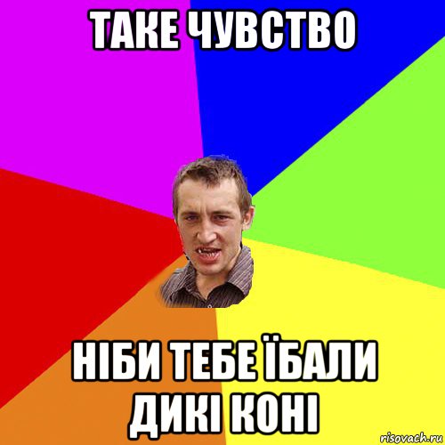 таке чувство ніби тебе їбали дикі коні, Мем Чоткий паца