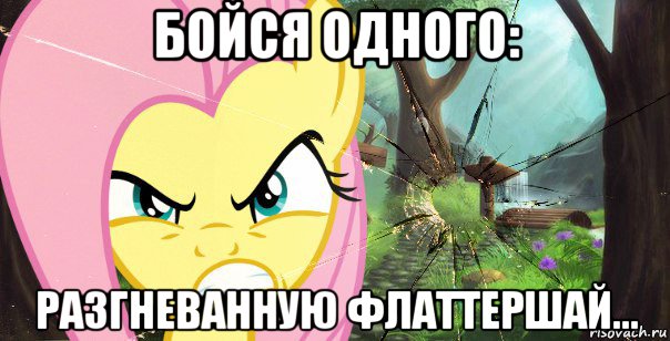 бойся одного: разгневанную флаттершай...