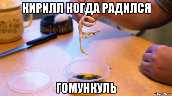 кирилл когда радился гомункуль, Мем Гомункул