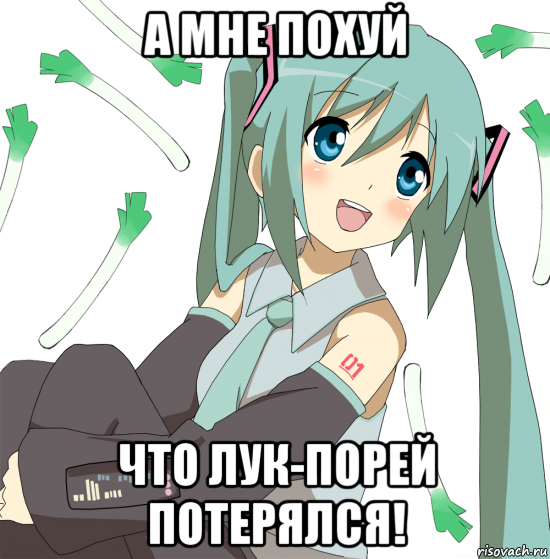 а мне похуй что лук-порей потерялся!, Мем Хатсуне Мику
