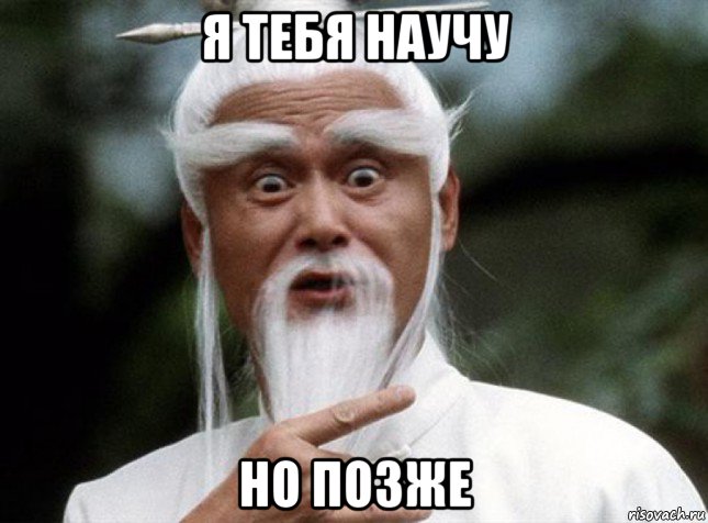 я тебя научу но позже, Мем Китайский мудрец мудак