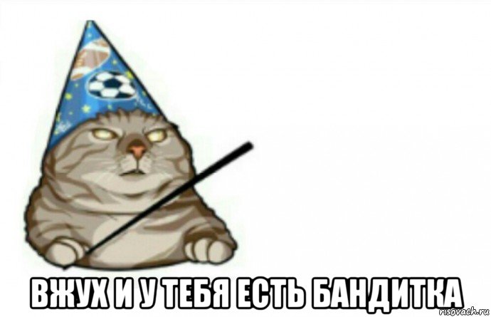  вжух и у тебя есть бандитка, Мем Кот - Вжух