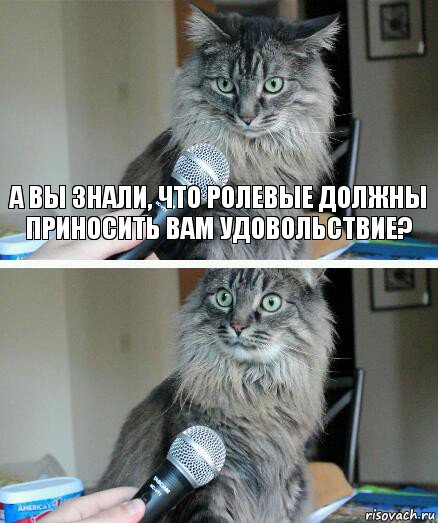 А вы знали, что ролевые должны приносить вам удовольствие? , Комикс  кот с микрофоном