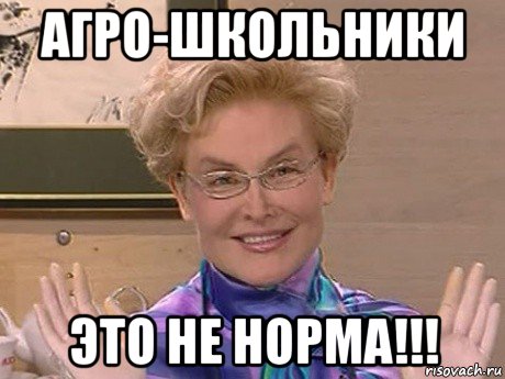 агро-школьники это не норма!!!, Мем Елена Малышева