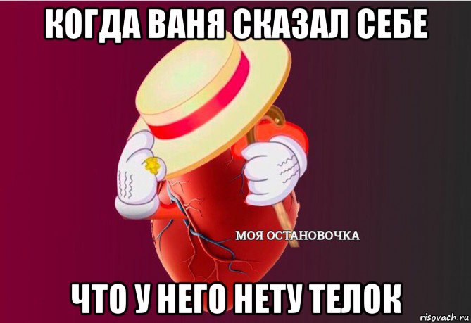 когда ваня сказал себе что у него нету телок, Мем   Моя остановочка