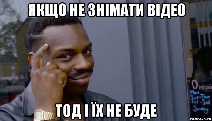 якщо не знімати відео тод і їх не буде