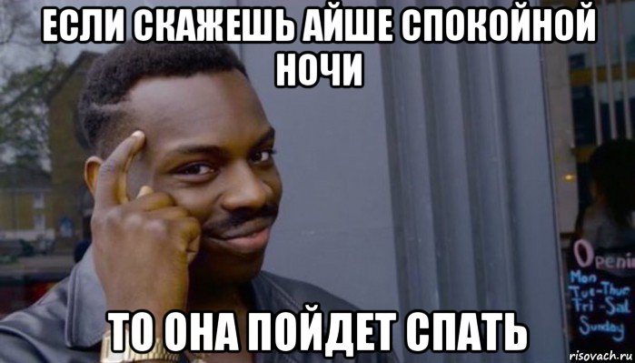 если скажешь айше спокойной ночи то она пойдет спать, Мем Не делай не будет