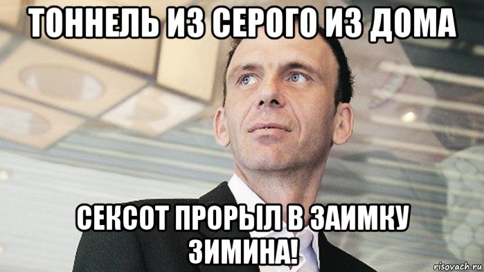 тоннель из серого из дома сексот прорыл в заимку зимина!