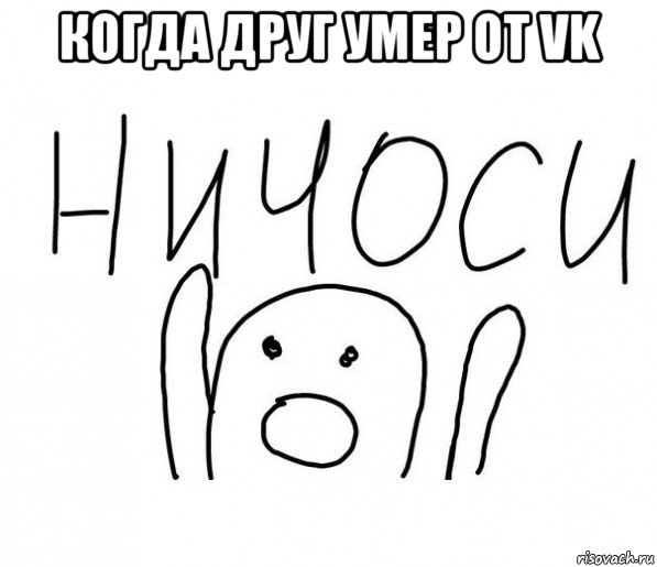 когда друг умер от vk , Мем  Ничоси