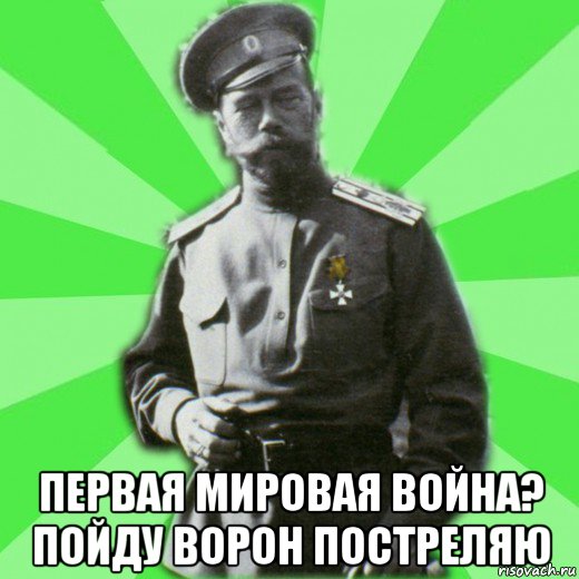  первая мировая война? пойду ворон постреляю