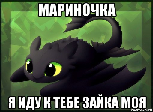 мариночка я иду к тебе зайка моя, Мем ночная фурия