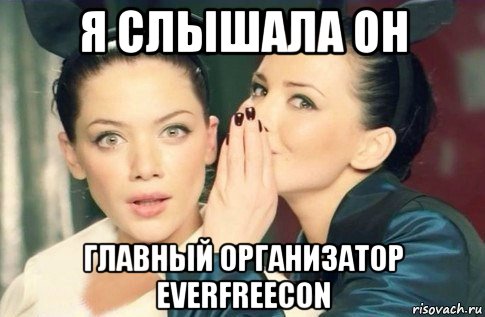 я слышала он главный организатор everfreecon, Мем  Он