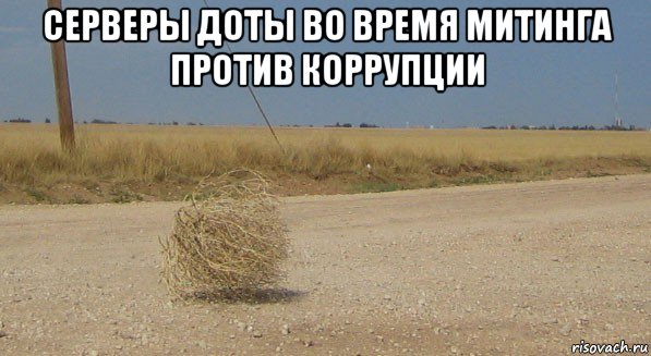 серверы доты во время митинга против коррупции , Мем перекати-поле одиночество