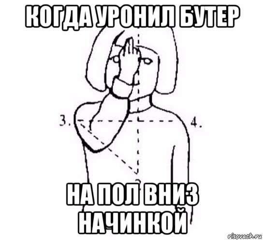 когда уронил бутер на пол вниз начинкой, Мем  Перекреститься