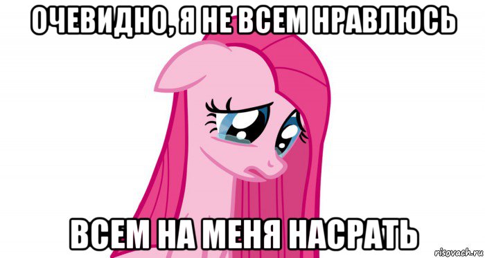 очевидно, я не всем нравлюсь всем на меня насрать
