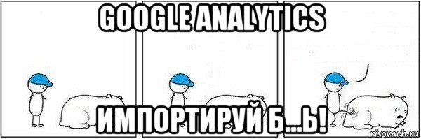 google analytics импортируй б...ь!, Мем Пинок