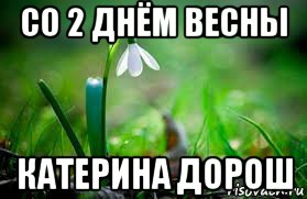 со 2 днём весны катерина дорош