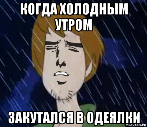 когда холодным утром закутался в одеялки