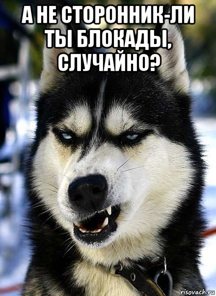 а не сторонник-ли ты блокады, случайно? 