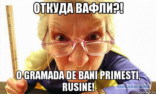 откуда вафли?! o gramada de bani primesti, rusine!
