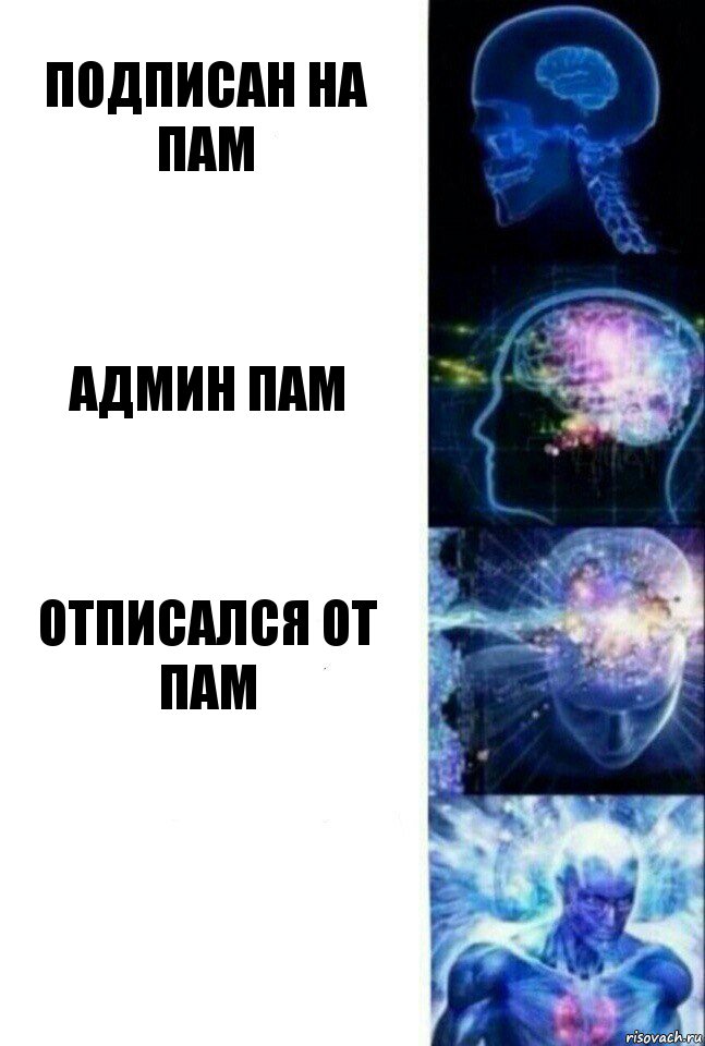 Подписан на Пам Админ Пам Отписался от ПАМ , Комикс  Сверхразум