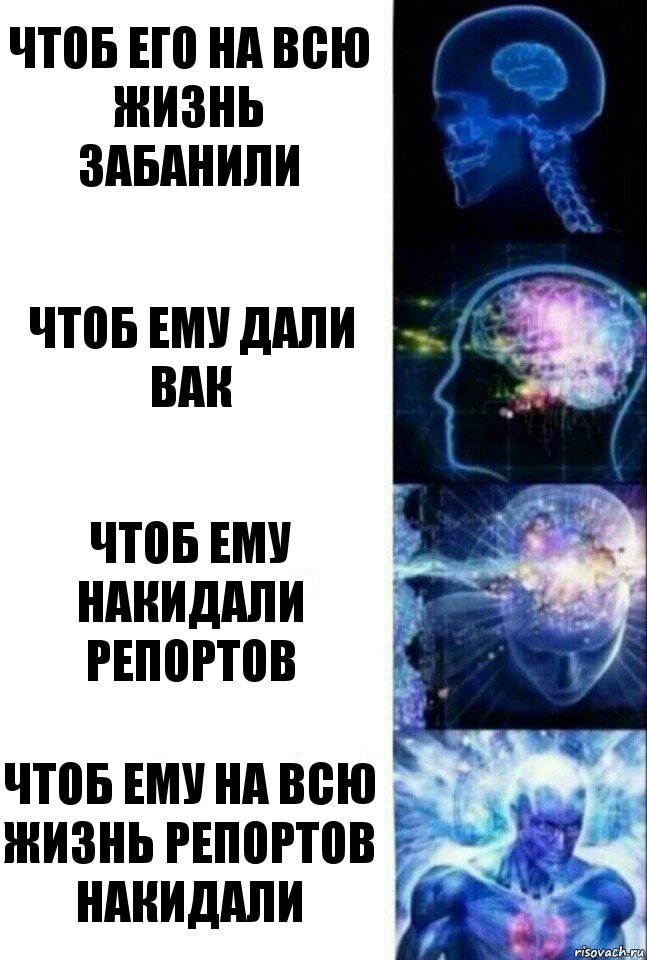 Чтоб его на всю жизнь забанили Чтоб ему дали вак Чтоб ему накидали репортов Чтоб ему на всю жизнь репортов накидали, Комикс  Сверхразум