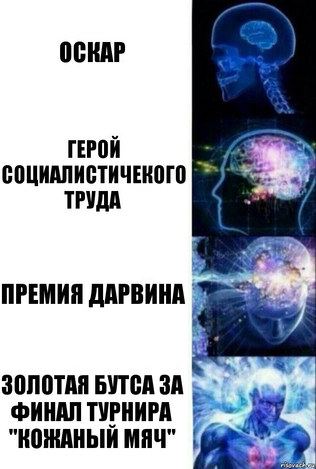 оскар герой социалистичекого труда премия дарвина золотая бутса за финал турнира "кожаный мяч", Комикс  Сверхразум