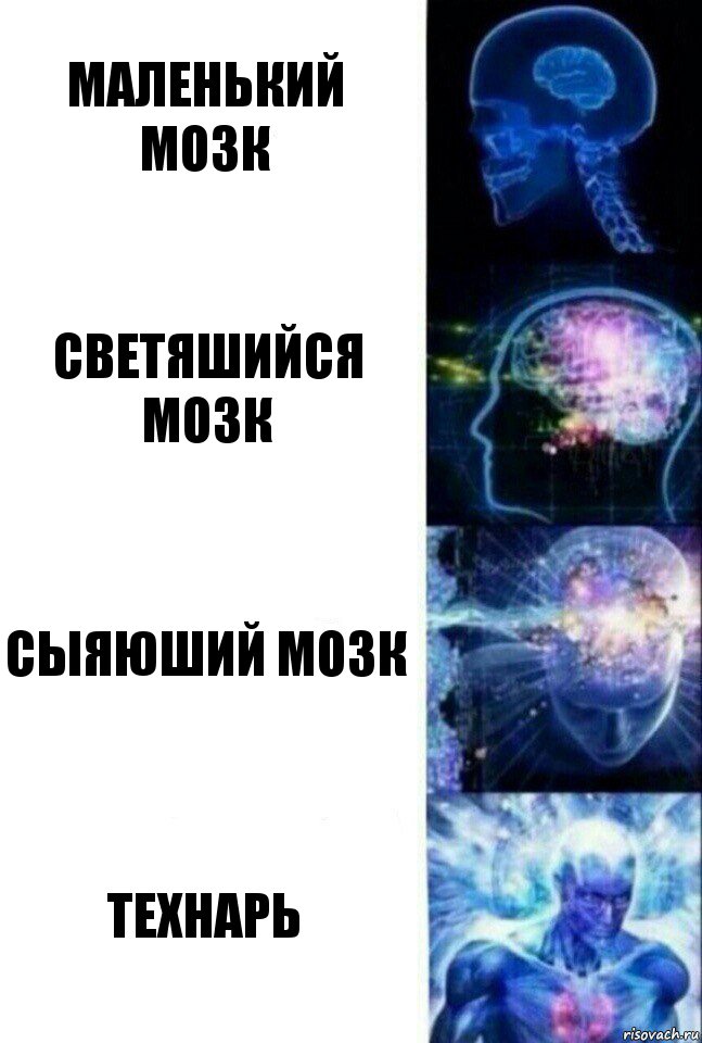 Маленький мозк Светяшийся мозк Сыяюший мозк Технарь, Комикс  Сверхразум