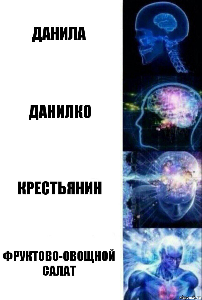 Данила Данилко Крестьянин ФРУКТОВО-ОВОЩНОЙ САЛАТ, Комикс  Сверхразум