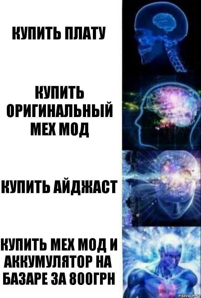 Купить плату Купить оригинальный мех мод Купить айджаст Купить мех мод и аккумулятор на базаре за 800грн, Комикс  Сверхразум