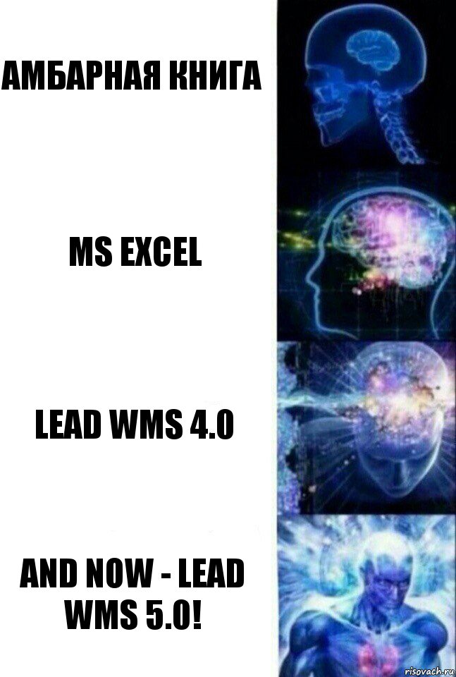 Амбарная книга Ms Excel Lead WMS 4.0 and now - Lead WMS 5.0!, Комикс  Сверхразум