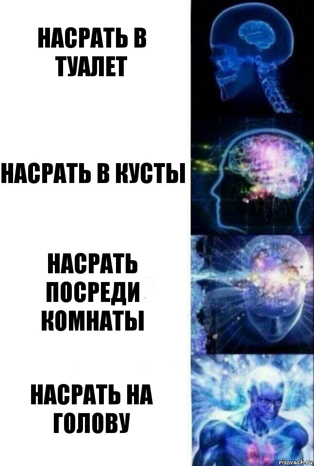 Насрать в туалет Насрать в кусты Насрать посреди комнаты Насрать на голову, Комикс  Сверхразум