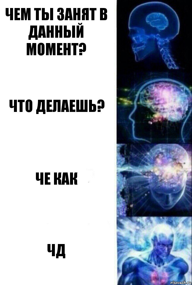 Чем ты занят в данный момент? Что делаешь? Че как ЧД, Комикс  Сверхразум