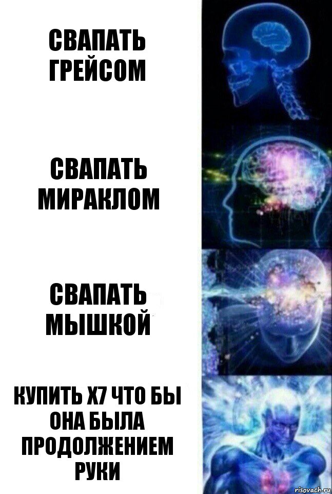 свапать грейсом свапать мираклом свапать мышкой купить х7 что бы она была продолжением руки, Комикс  Сверхразум