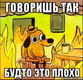 говоришь так будто это плохо
