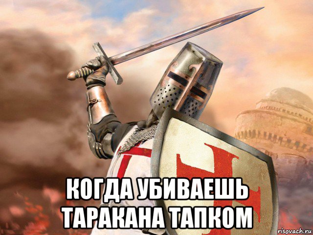  когда убиваешь таракана тапком, Мем Типичный Крестоносец
