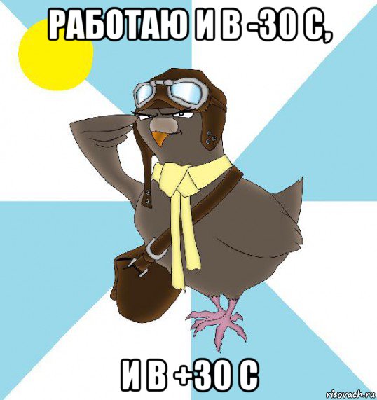 работаю и в -30 с, и в +30 с
