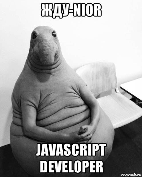 жду-nior javascript developer, Мем  Ждун