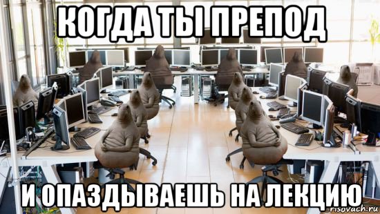 когда ты препод и опаздываешь на лекцию
